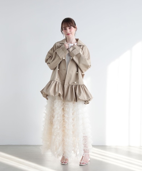 BALLON コート トレンチコート Myu（ミュー） バルーンパールトレンチ Myu × COAT TRENCH PEARL ジャケット・アウター