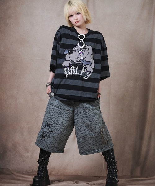 GALFY（ガルフィー） tシャツ GALFY-バチバチピアスTee メンズ