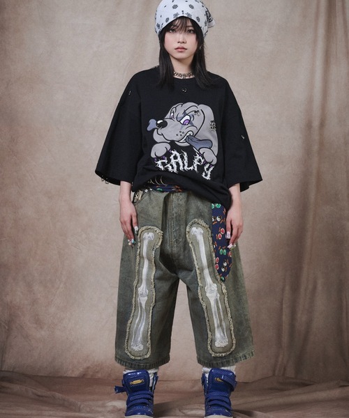 GALFY（ガルフィー） tシャツ GALFY-バチバチピアスTee メンズ