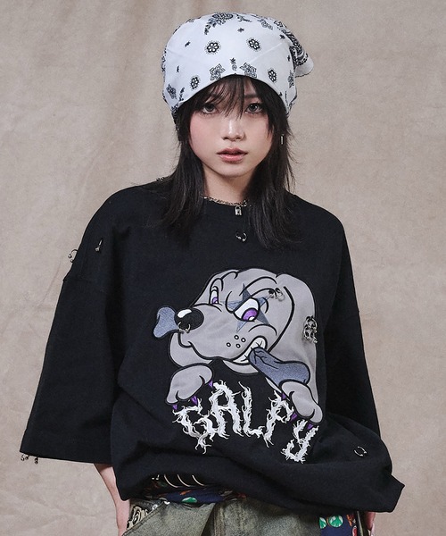 GALFY ガルフィー バチバチピアスTシャツ GALFY（ガルフィー） tシャツ GALFY-バチバチピアスTee メンズ