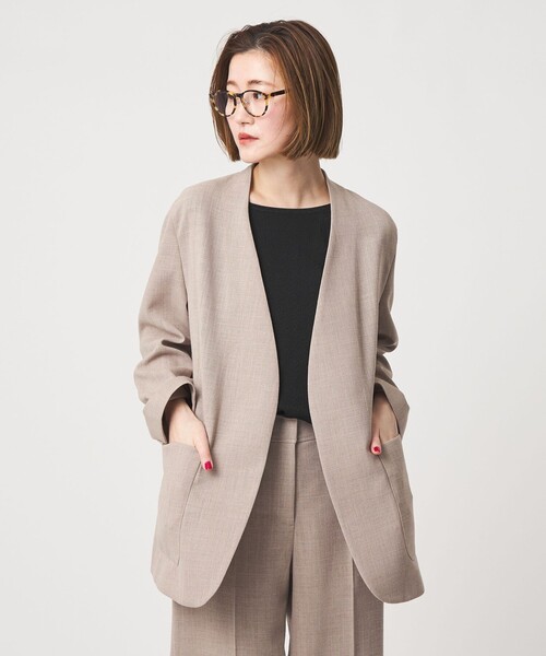 ブラウス シャツ 「conte」レオパード ノースリーブブラウス レディースの画像