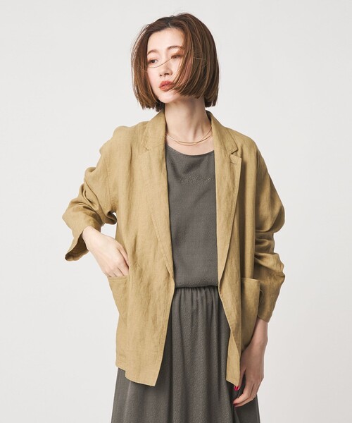 ブラウス シャツ 「conte」レオパード ノースリーブブラウス レディースの画像