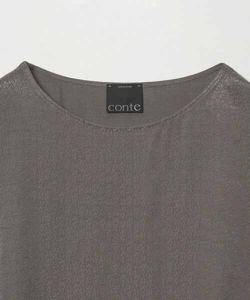 ブラウス シャツ 「conte」レオパード ノースリーブブラウス レディースの画像