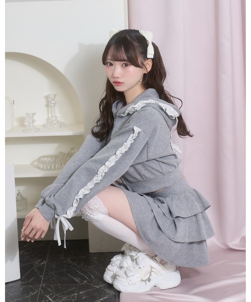 Honey Cinnamon（ハニーシナモン） セットアップ カラーフリルパーカー