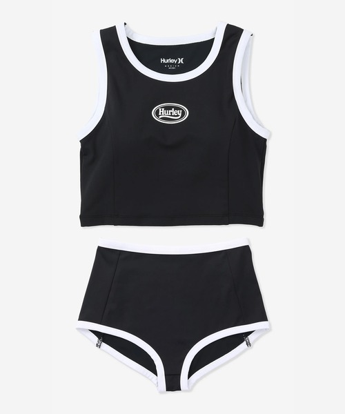 Hurley ブラック セパレート水着 Hurley（ハーレー） 水着 水着 タンキニ パイピング スイムウェア