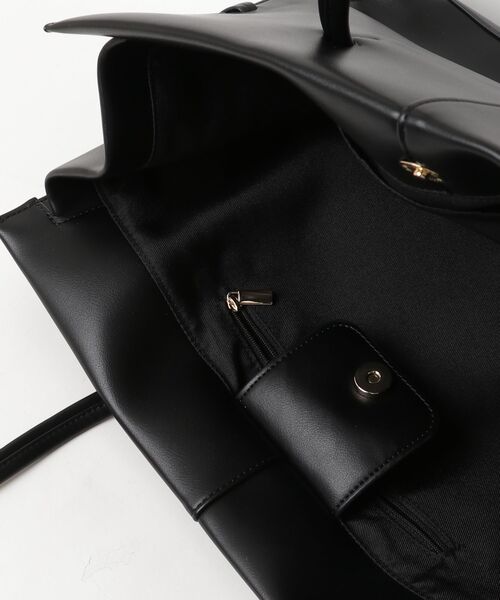 「THE PAUSE」 26SS フェイクレザー ボストン トートバッグ - ブラック レディース_画像4