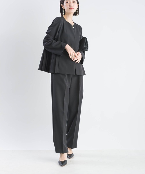 「PICCIN」 ノーカラージャケット L ブラック レディース_画像9