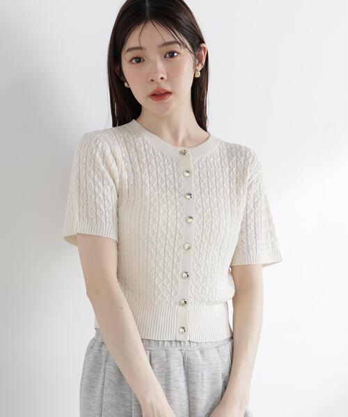 ニット セーター 「ａ」シルク混サマーケーブル / 1216176402 レディースの画像