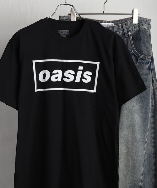 WESTSEA（ウエストシー） tシャツ oasis バンドフォト ＆ ロゴプリント