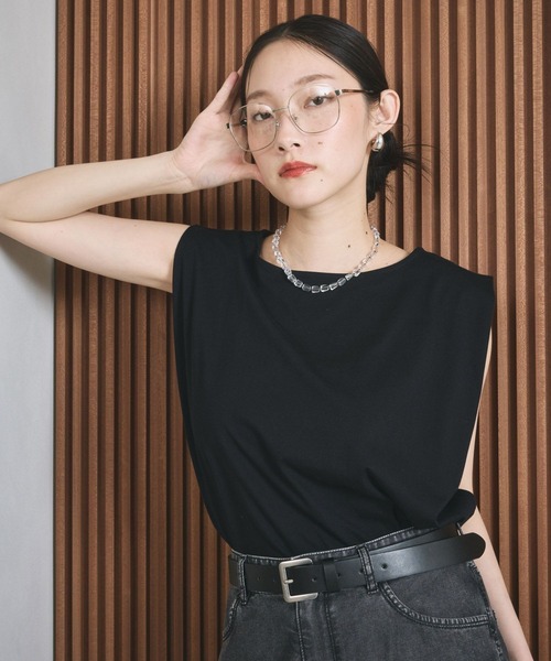 LEPSIM（レプシィム） tシャツ ボックスタックノースリーブ 242849