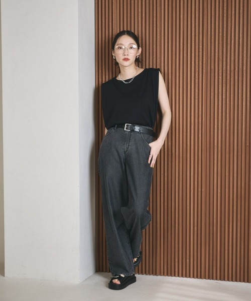 LEPSIM（レプシィム） tシャツ ボックスタックノースリーブ 242849