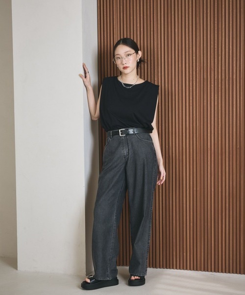LEPSIM（レプシィム） tシャツ ボックスタックノースリーブ 242849