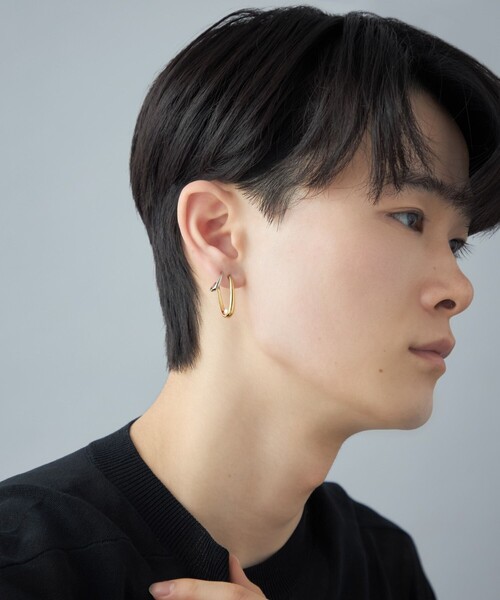 ピアス 「ダブルピアス」 パール コンビカラー レディースの画像