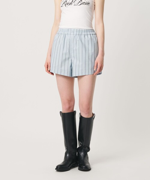 ER（イーアール） パンツ 「ER」コットンブレンド ストライプショーツ