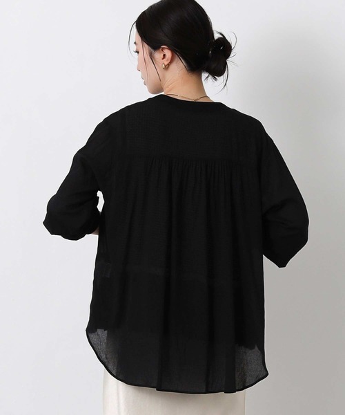 カーディガン 気流染めシアーＶネックカーディガン レディースの画像
