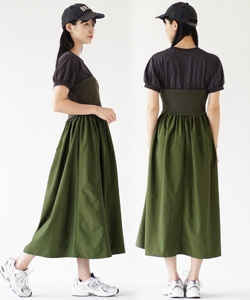 「e-zakkamania stores」 ドッキングワンピース フリー カーキ レディース_画像4