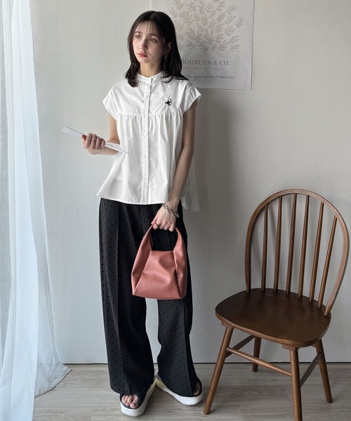 「classicalelf」 半袖シャツ LARGE ネイビー レディース_画像5