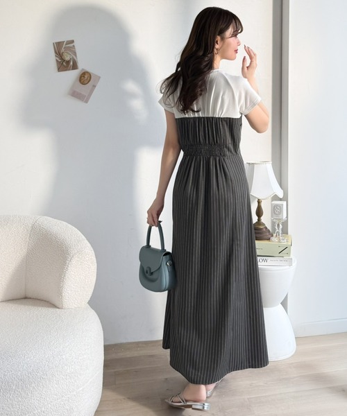 「mily bilet」 ドッキングワンピース X-LARGE オフホワイト レディース_画像5