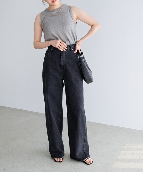 「evernavy」 デニムパンツ L ブルー レディース_画像8