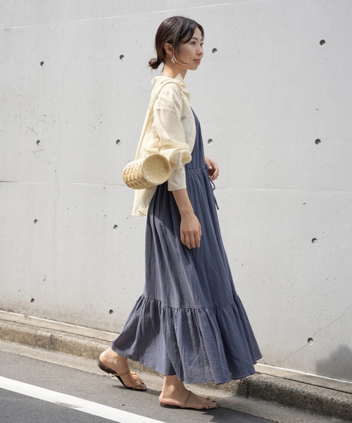「IENA」 長袖シャツ - ブルー レディース_画像8