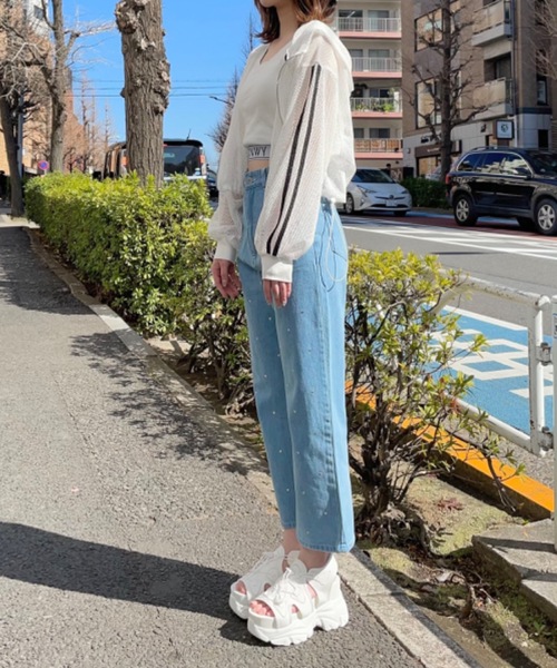 「one way」 ジップアップパーカー FREE アイボリー レディース_画像8