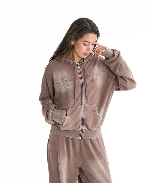 「ROXY」 ジップアップパーカー SMALL ブラック レディース_画像5