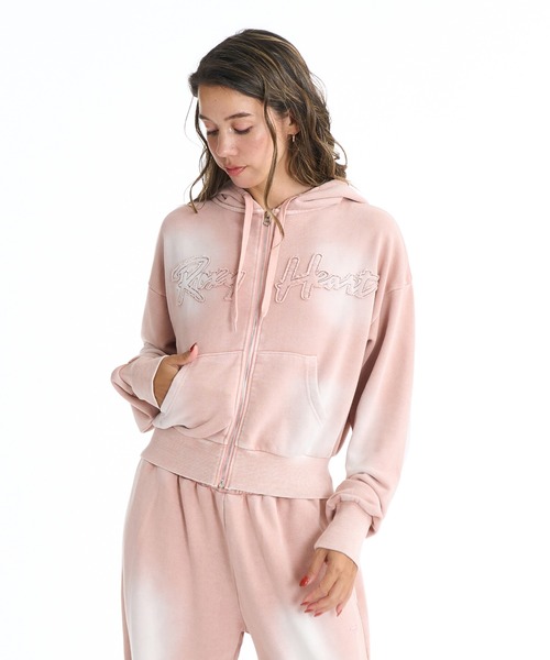 「ROXY」 ジップアップパーカー SMALL ブラック レディース_画像6