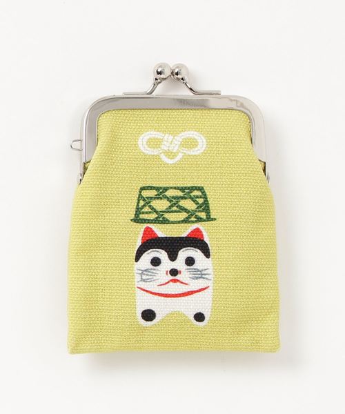 カヤ ポーチ 「カヤ」日本の民芸 お守り縦長がま口 ポチ袋 レディース