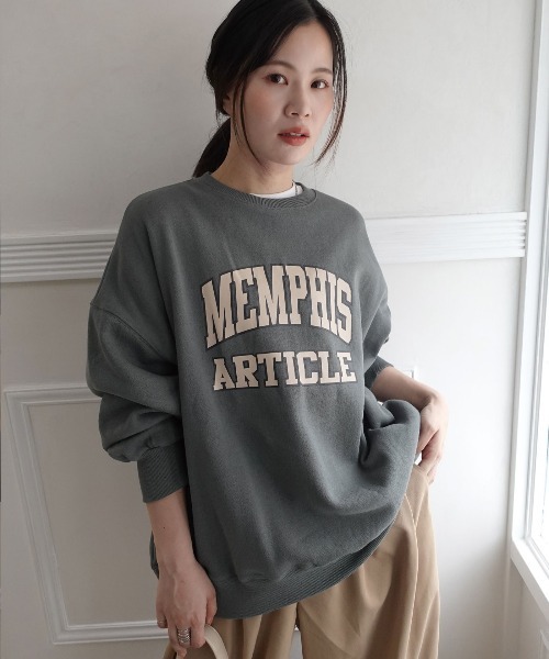 CORNERS（コーナーズ） トレーナー スウェット 裏起毛カレッジロゴ