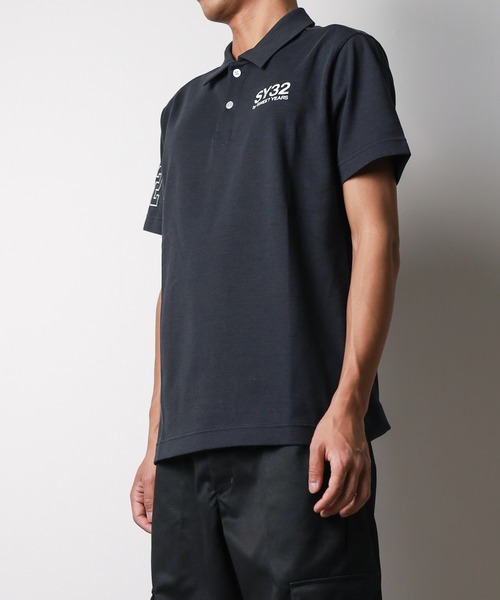 【SY32 SWEET YEARS】ポロシャツ L ネイビー SY32 by SWEET YEARS（エスワイサーティトゥバイスィートイヤーズ