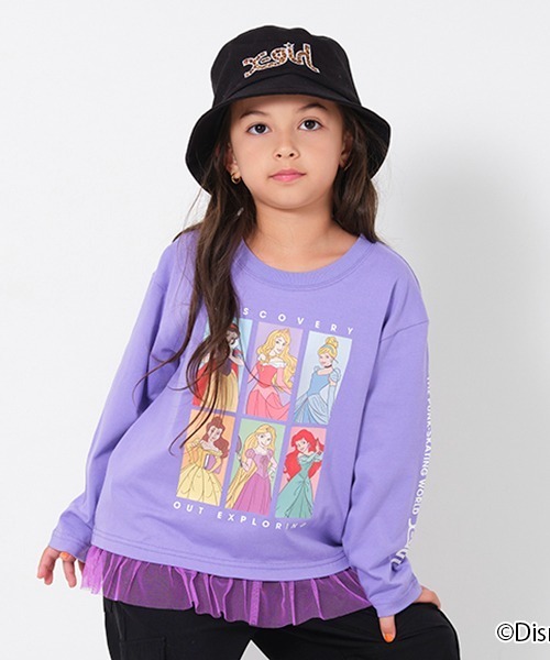 X-girl Stages tシャツ 「DISNEYプリンセス」長袖Tシャツ