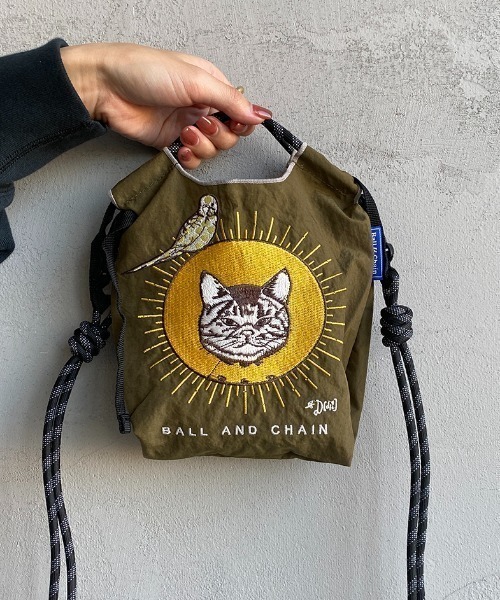 ショルダーバッグ バッグ [BALL＆CHAIN/ボールアンドチェーン] D.CAT 刺繍デザインナイロンバッグ スモールサイズ