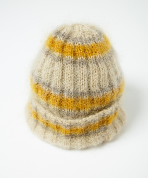 RACAL（ラカル） ニット帽 ニットキャップ Mohair Border Knit Cap