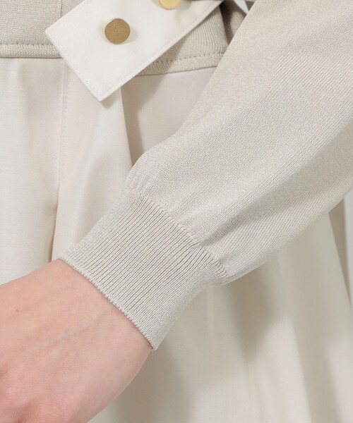 EPOCA ワンピース タフタコンビ ベルトニットドレス : ZOZOTOWN Yahoo 