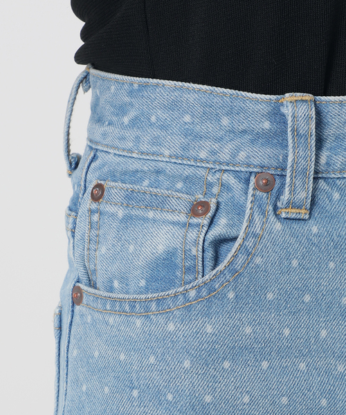 【美品】エディットフォールル ドット　デニム　34 EDIT. FOR LULU パンツ デニム ジーンズ ドットハイウエスト