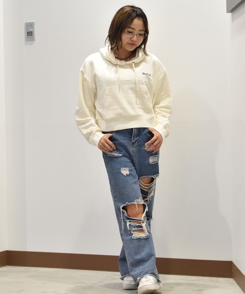 RVCA パーカー RVCA/ルーカ ショート丈パーカー バックプリント