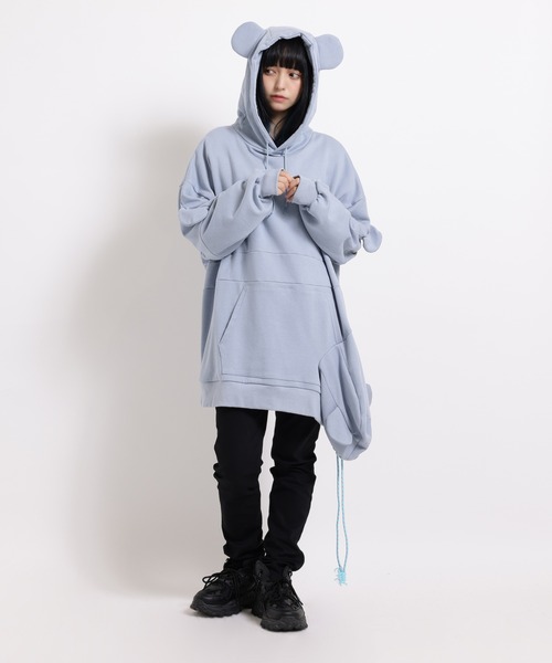 Chaos ダークグレー フード付きクロップドパーカー　未使用❣️ グレー フード付き クロップドパーカー - メルカリ