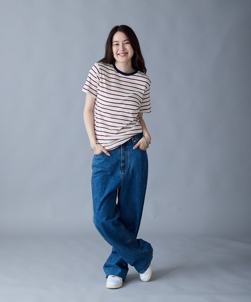 Robert P. Miller tシャツ R.P.miller/ミラー パネルリブ 半袖 T