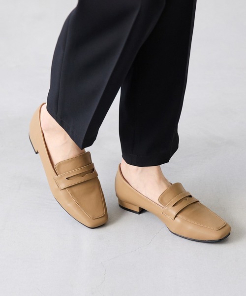 welleg（ウェレッグ） ローファー 晴雨兼用 スクエアトゥ ローヒール