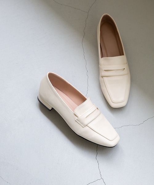 welleg（ウェレッグ） ローファー 晴雨兼用 スクエアトゥ ローヒール