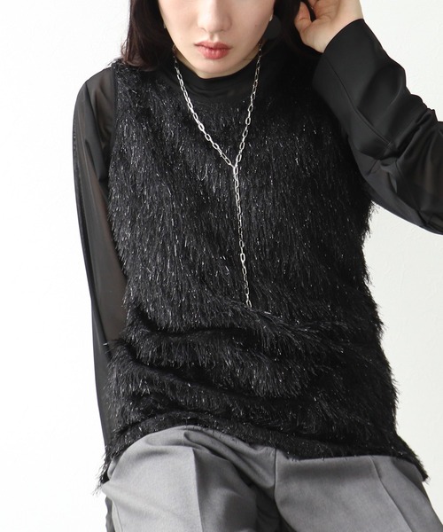 tシャツ カットシャギータンクトップ レディース
