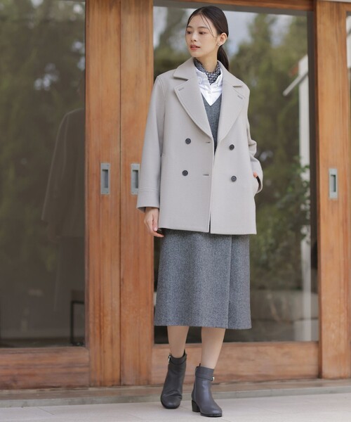 ピーコート pコート Jackal 140sソフトメルトン Pコート レディース