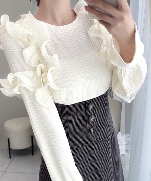 mily bilet ワンピース 「mily bilet」華やかさと上品さを纏うプリーツ