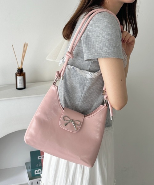定番のお歳暮 CLEA ショルダーバッグ バッグ リボンモチーフワンハンドルPU バッグ