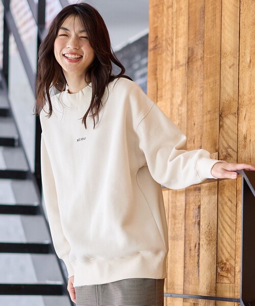 ANY（エニィ） tシャツ 「洗濯機可」裏起毛スウェットハイネックプル