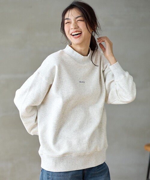 ANY（エニィ） tシャツ 「洗濯機可」裏起毛スウェットハイネックプル