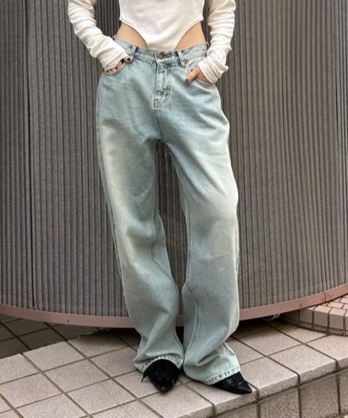 ACLENT ジーンズ デニム デニムパンツ ボーイフレンドビンテージ