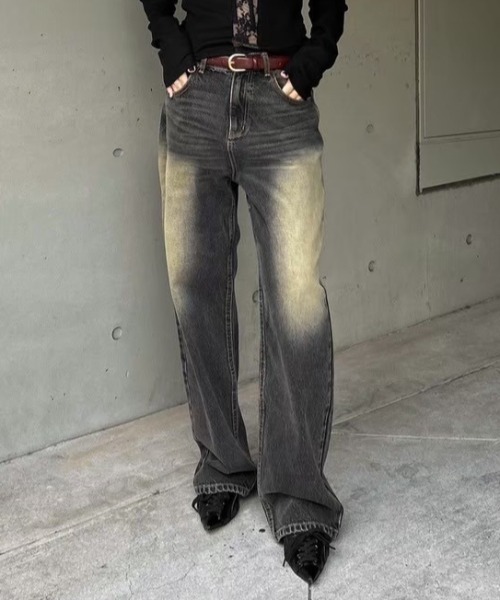 ACLENT ジーンズ デニム デニムパンツ ボーイフレンドビンテージ