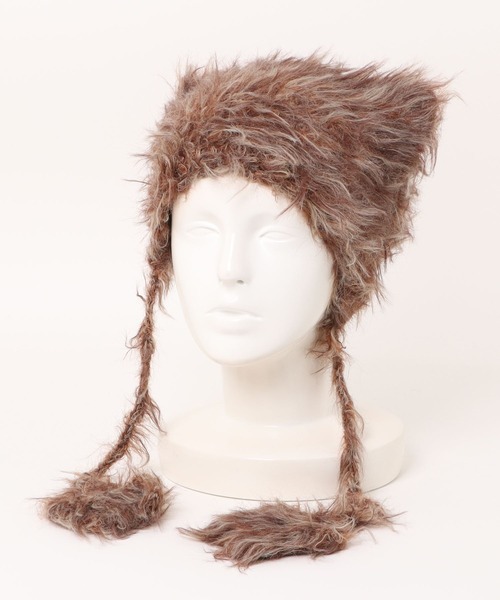 XU ニット帽 ニットキャップ 「Never mind the XU」shaggy flap cat