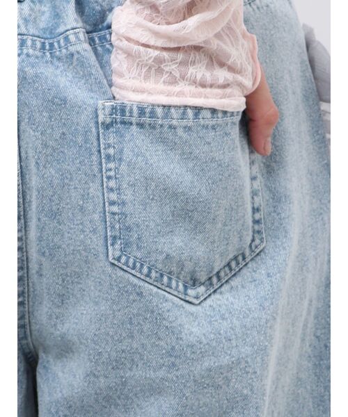 新品タグ付き merry jenny チュールフリルデニムパンツ ブルー メリージェニー merry jenny チュールフリルデニムパンツ